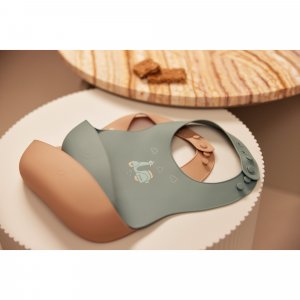 Lot de 2 bavoirs silicone on the go Jollein
