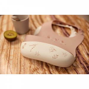 Lot de 2 bavoirs silicone lovely birds Jollein