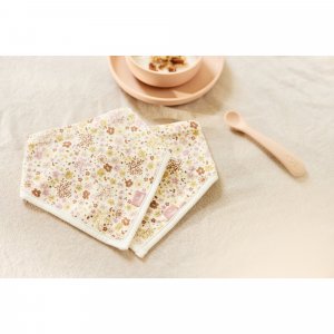 Lot de 2 bavoirs bandana flower fairies Jollein