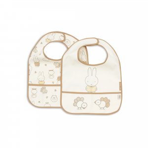 Lot de 2 bavoirs imperméables miffy family farm Jollein
