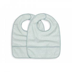 Lot de 2 bavoirs imperméables snake soft green Jollein