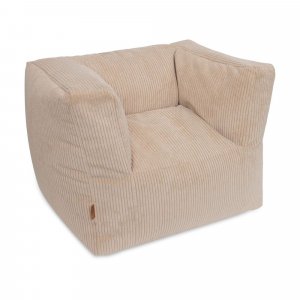 Fauteuil enfant velours côtelé corduroy naturel Jollein