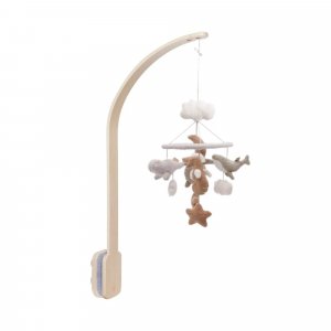 Pack support mobile bébé bois + mobile d’éveil bébé deepsea Jollein