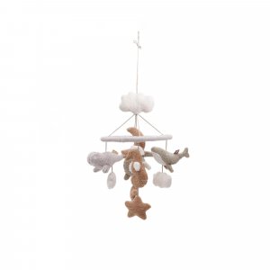Pack support mobile bébé bois + mobile d’éveil bébé deepsea Jollein