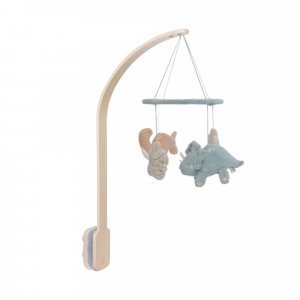 Pack support mobile bébé bois + mobile d’éveil bébé roarsome Jollein