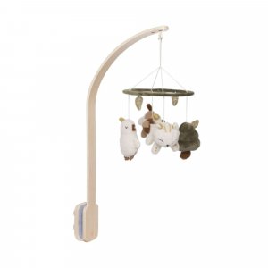 Pack support mobile bébé bois + mobile d’éveil bébé tiny park Jollein