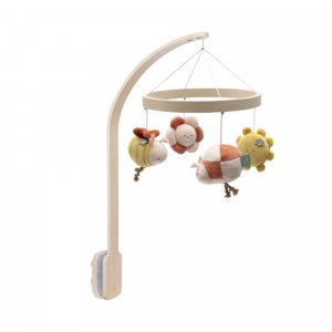 Pack support mobile bébé bois + mobile d’éveil bébé pretty picnic Jollein