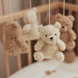 Mobile d'éveil bébé teddy bear naturel et biscuit Jollein
