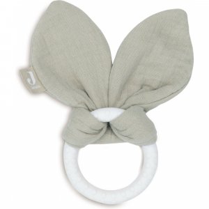 Anneau dentition silicone oreilles de lapin olive Jollein
