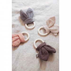 Anneau dentition silicone oreilles de lapin moonstone Jollein