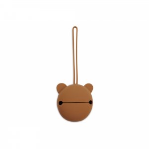 Étui à sucette en silicone caramel Jollein