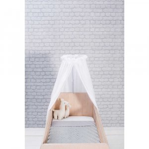 Ciel de lit vintage 155 cm blanc Jollein