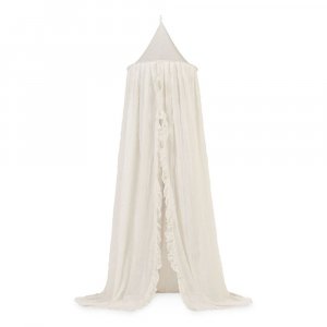 Ciel de lit vintage 245 cm ruffle ivoire Jollein