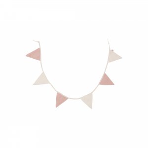 Guirlande drapeau party collection rose/ivoire Jollein