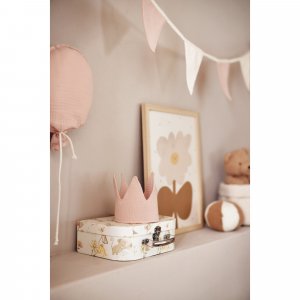 Guirlande drapeau party collection rose/ivoire Jollein