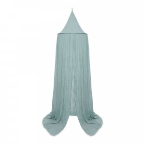 Pack ciel de lit vintage 245 cm sea green + flèche de lit messing gold Jollein