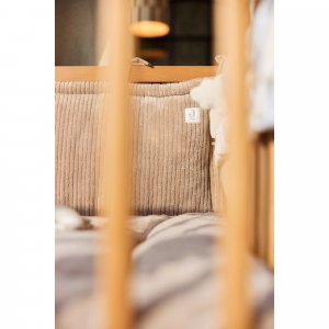 Tour de parc bébé cloudy rib milky coffee Jollein