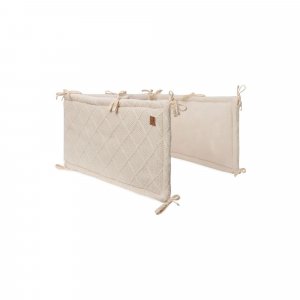 Tour de lit 180 x 30 cm check knit oatmeal Jollein