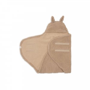 Couverture nomade portefeuille miffy jacquard teddy biscuit Jollein