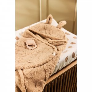 Couverture nomade portefeuille miffy jacquard teddy biscuit Jollein