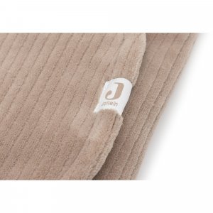 Couverture nomade portefeuille bunny cloudy rib milky coffee Jollein