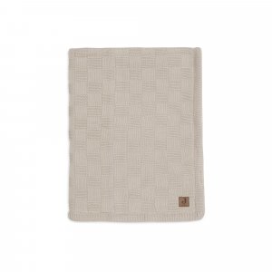 Couverture bébé tricot 75 x 100 cm box knit velvet warm sand Jollein