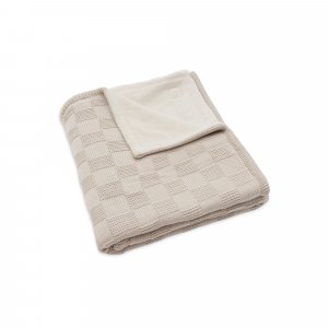Couverture bébé chaude 100 x 150 cm box knit velvet warm sand Jollein