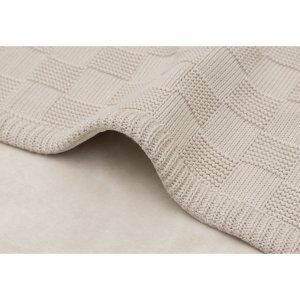 Couverture bébé chaude 100 x 150 cm box knit velvet warm sand Jollein