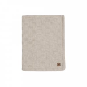 Couverture bébé chaude 100 x 150 cm box knit velvet warm sand Jollein