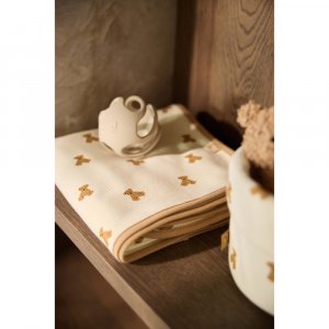 Couverture bébé little waffle 75x100 cm mini teddy bear Jollein