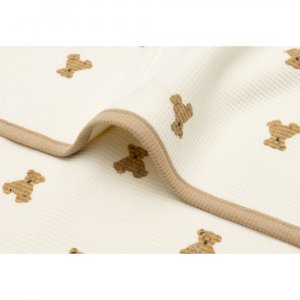 Couverture bébé little waffle 75x100 cm mini teddy bear Jollein