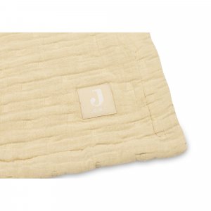 Couverture berceau 75x100 cm gaze de coton jacquard vanilla Jollein