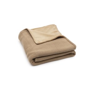 Couverture 100x150cm basic knit - hazel/fleece Jollein
