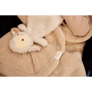 Couverture portefeuille fluffy - sand Jollein