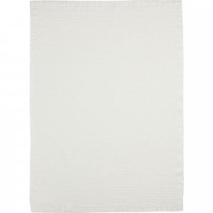 Couverture bébé 75x100 cm à franges ivoire Jollein