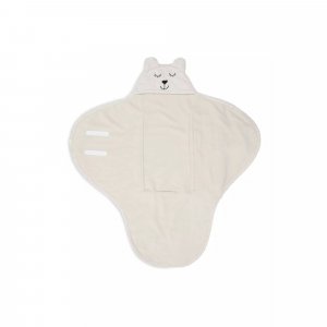 Couverture portefeuille bear bouclette oatmeal Jollein