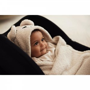 Couverture portefeuille bear bouclette oatmeal Jollein