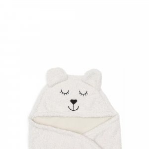 Couverture portefeuille bear bouclette oatmeal Jollein