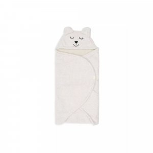 Couverture portefeuille bear bouclette oatmeal Jollein