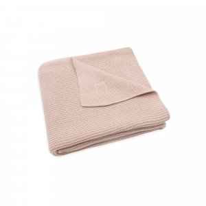 Couverture berceau 75 x 100 cm basic knit rose Jollein