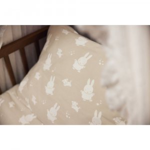 Housse de couette et taie 100x140 cm miffy snuffy nougat Jollein