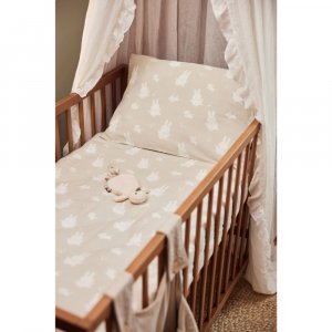 Housse de couette et taie 100x140 cm miffy snuffy nougat Jollein