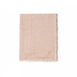 Couverture bébé 75x100 cm à franges moonstone et ivoire Jollein