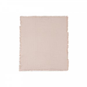 Couverture bébé 120x120 cm à franges moonstone et ivoire Jollein