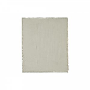 Couverture bébé 120x120 cm à franges olive et ivoire Jollein