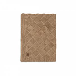 Couverture bébé 75x100 cm check knit biscuit Jollein