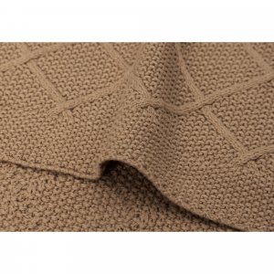 Couverture bébé 75x100 cm check knit biscuit Jollein