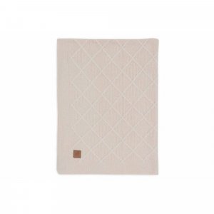 Couverture bébé 100x150 cm check knit oatmeal Jollein