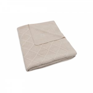 Couverture bébé 100x150 cm check knit oatmeal Jollein