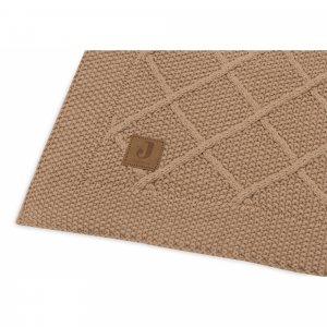 Couverture bébé 100x150 cm check knit biscuit Jollein